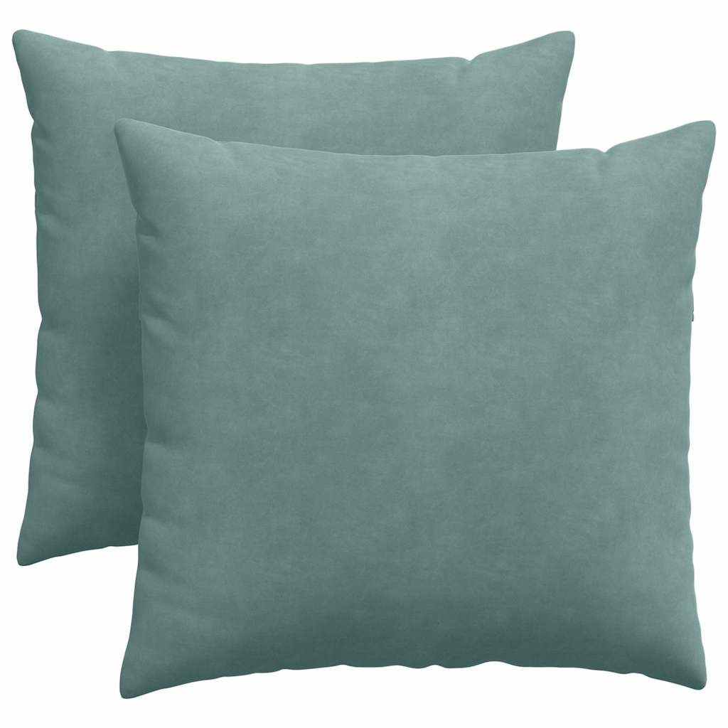 Cuscini per divano VidaXL 2 pezzi in tessuto a corde verde mare 45 x 45 cm