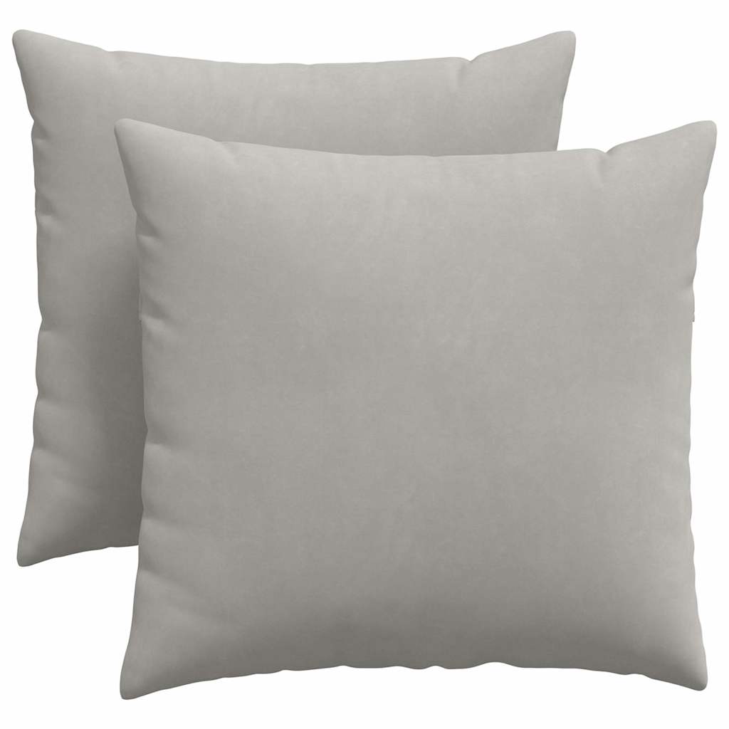 VidaXL cojines para sofá 2 piezas tela gris claro 45 x 45 cm