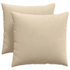 VidaXL cojines de sofá 2 piezas crema 45 x 45 cm tela