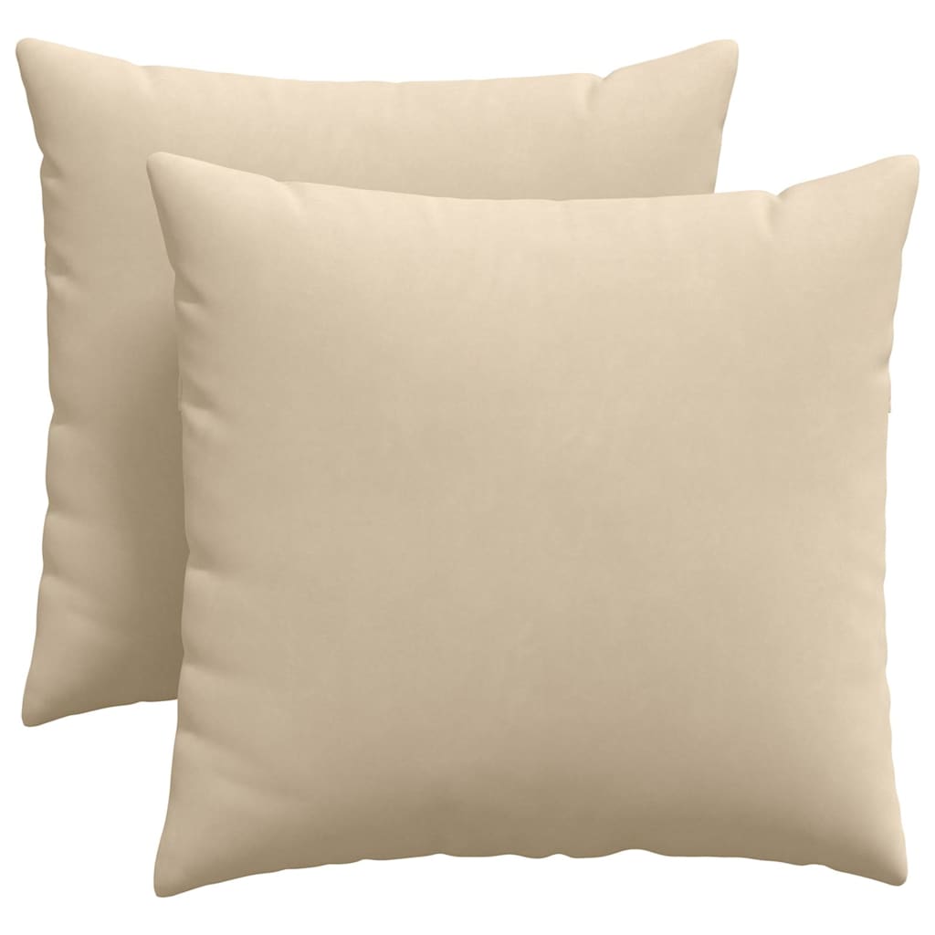 Cuscini per divano VidaXL 2 pezzi in tessuto crema 45 x 45 cm