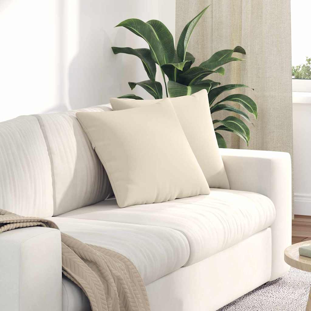 Cuscini per divano VidaXL 2 pezzi in tessuto beige 45 x 45 cm