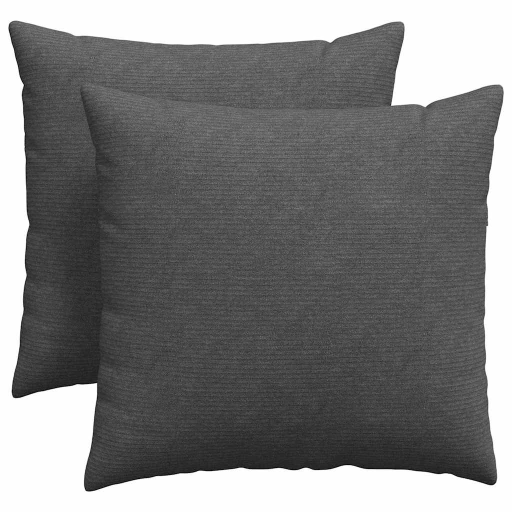 Cuscini per divano VidaXL 2 pezzi in tessuto a corde grigio scuro 45 x 45 cm