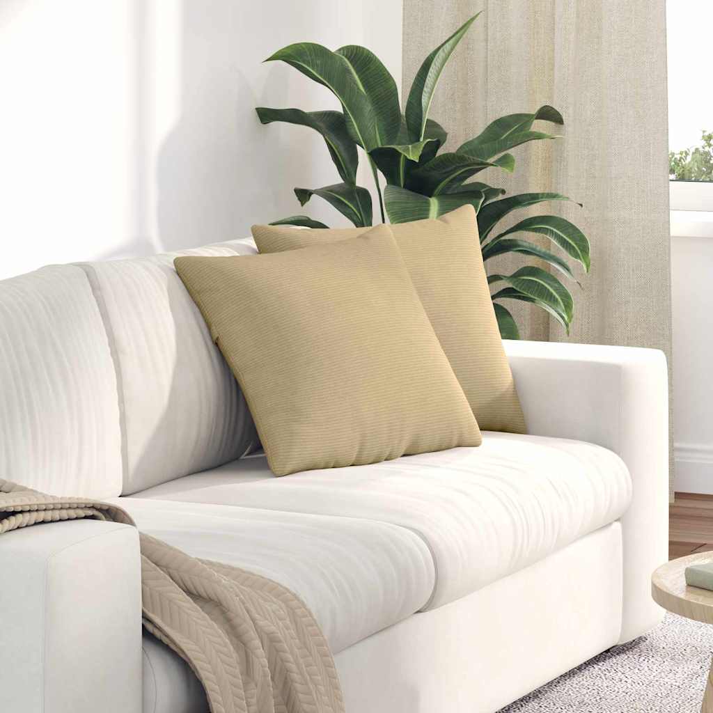 Cuscini per divano VidaXL 2 pezzi in tessuto a corda grigio verde 45 x 45 cm