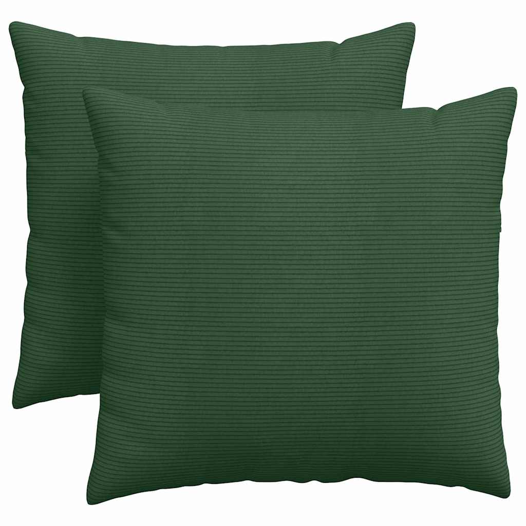 Cuscini per divano VidaXL 2 pezzi in tessuto a corde verde scuro 45 x 45 cm