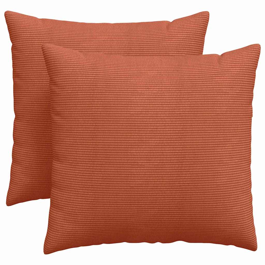 Cuscini per divano VidaXL 2 pezzi in tessuto a corde rosso-arancione 45 x 45 cm