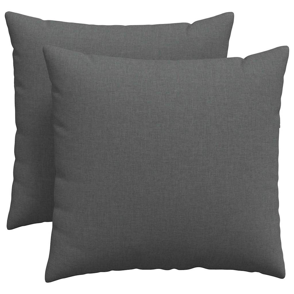 Cuscini per divano VidaXL 2 pezzi in tessuto grigio scuro 50 x 50 cm
