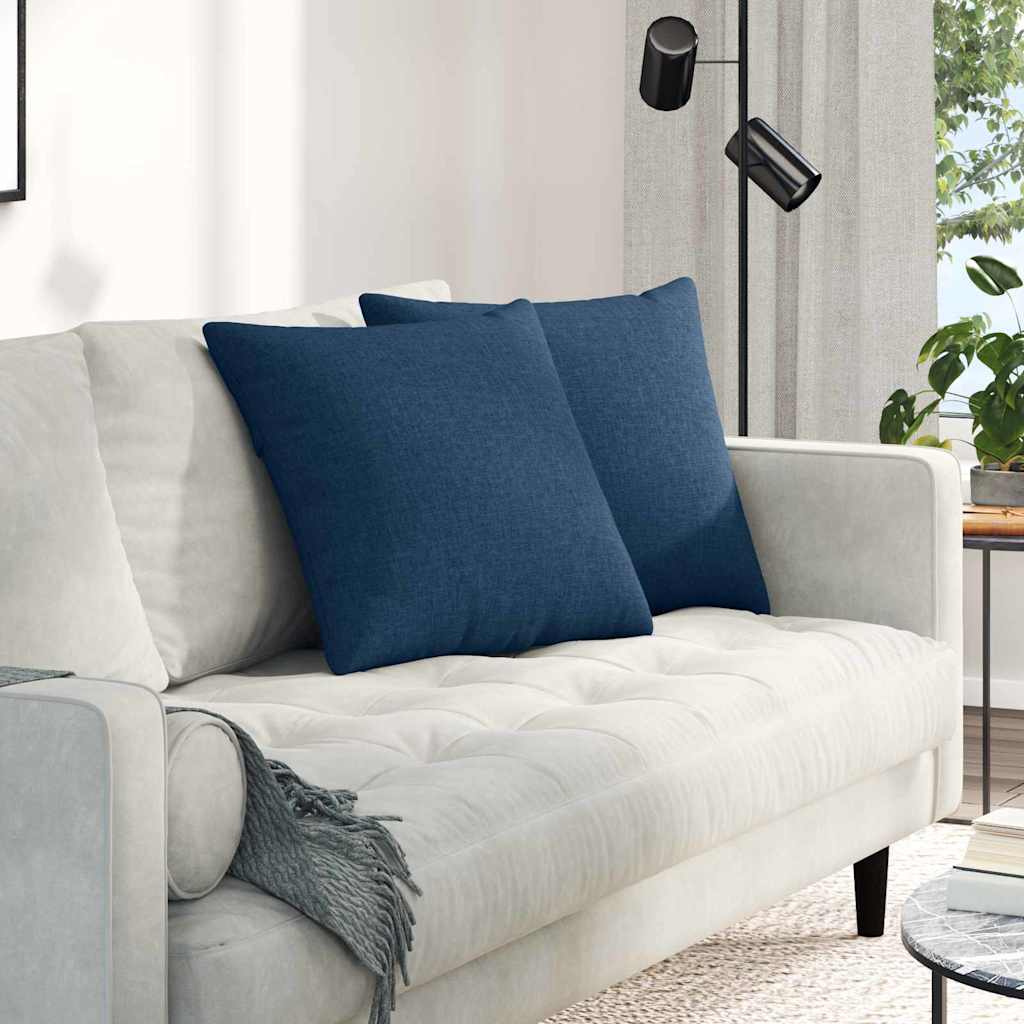 Cuscini per divano VidaXL 2 pezzi in tessuto blu 50 x 50 cm