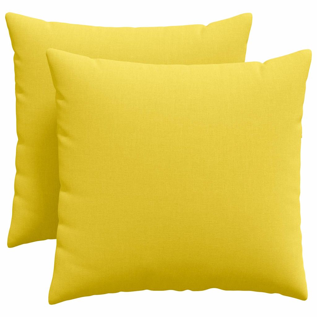 Cuscini per divano VidaXL 2 pezzi in tessuto giallo chiaro 50 x 50 cm