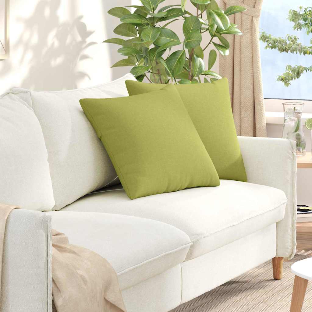 Cuscini per divano VidaXL 2 pezzi in tessuto verde chiaro 50 x 50 cm