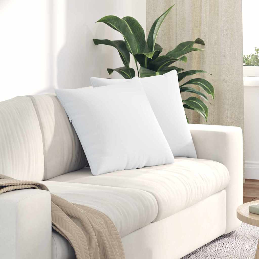 VidaXL cojines de sofá 2 piezas blanco 50 x 50 cm tela