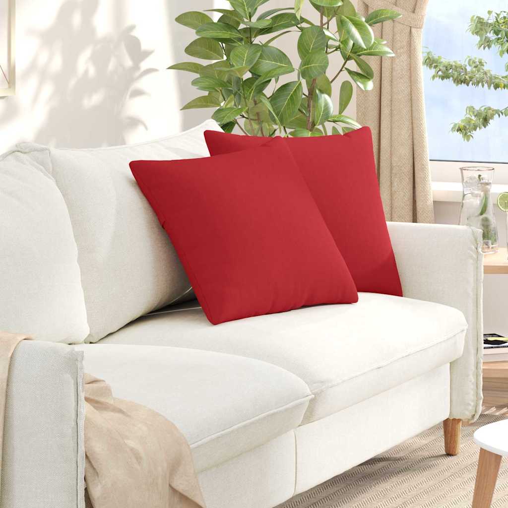 Vidaxl sofa kussens 2 pcs rood 50 x 50 cm stof