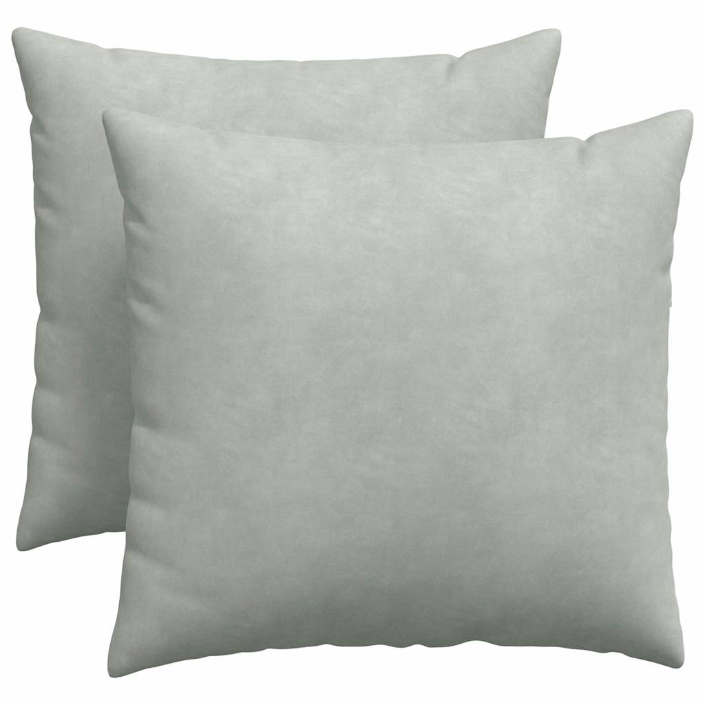 Cuscini per divano VidaXL 2 pezzi in tessuto a corda grigio chiaro 50 x 50 cm