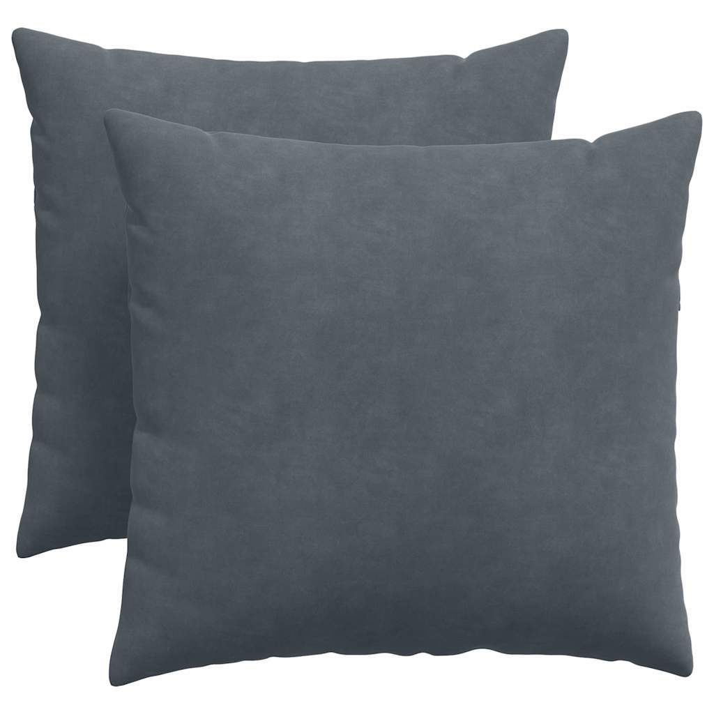 Cuscini per divano VidaXL 2 pezzi in tessuto a corde grigio scuro 50 x 50 cm