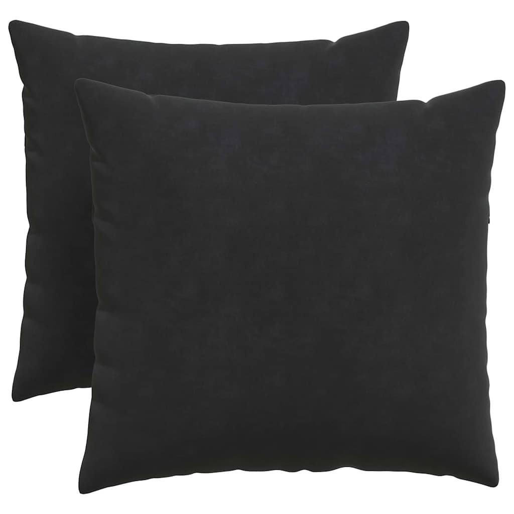 Cuscini per divano VidaXL 2 pezzi in tessuto di corda nero 50 x 50 cm