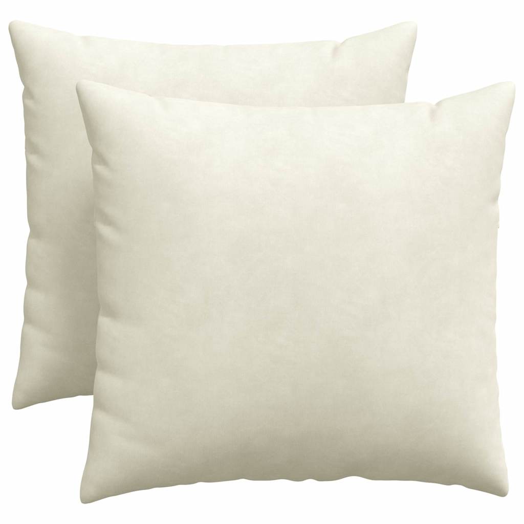 Vidaxl sofa kussens 2 stuks crème 50 x 50 cm cordstof