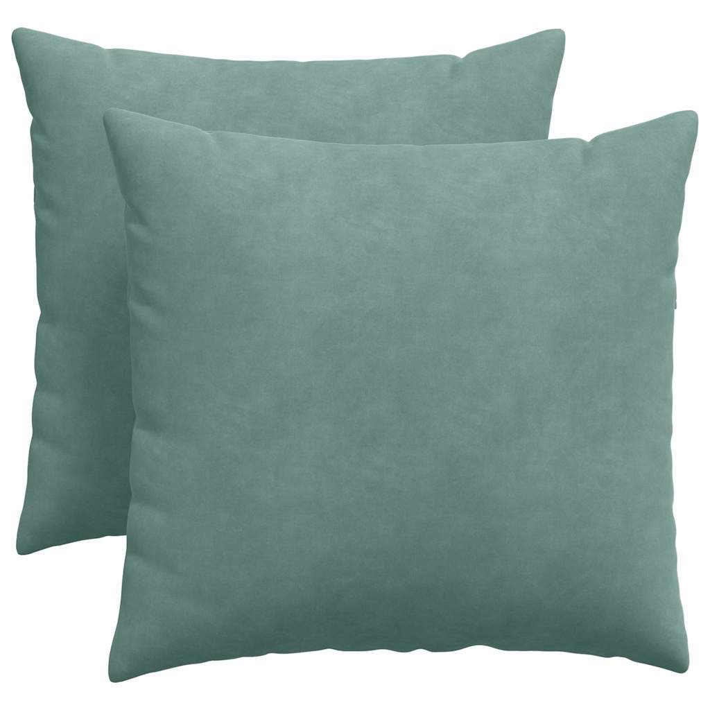 Cuscini per divano VidaXL, 2 pezzi, verde mare, tessuto in corda 50 x 50 cm