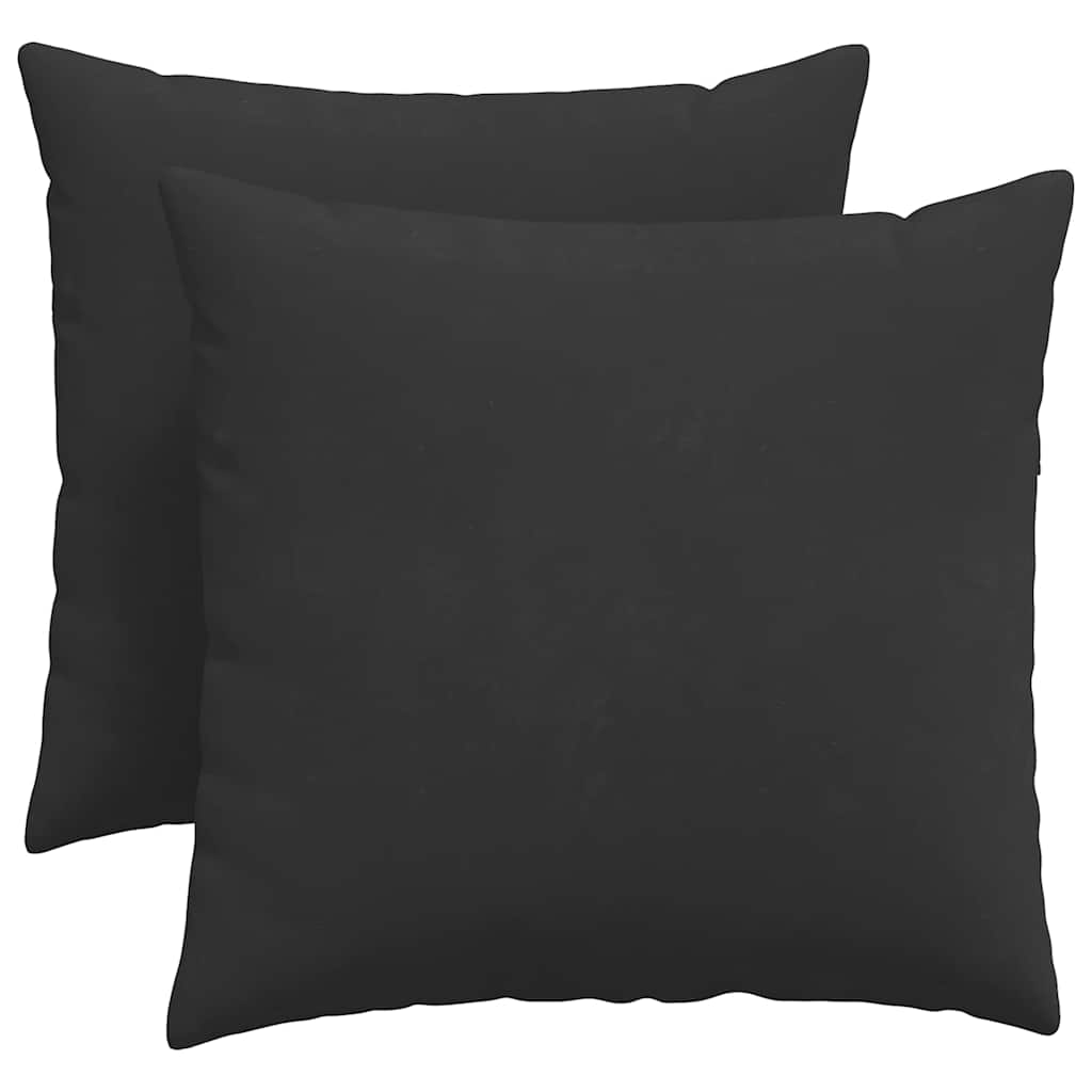 Cuscini per divano VidaXL 2 pezzi in tessuto nero 50 x 50 cm