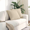 Vidaxl sofa kussens 2 stuks crème 50 x 50 cm stof