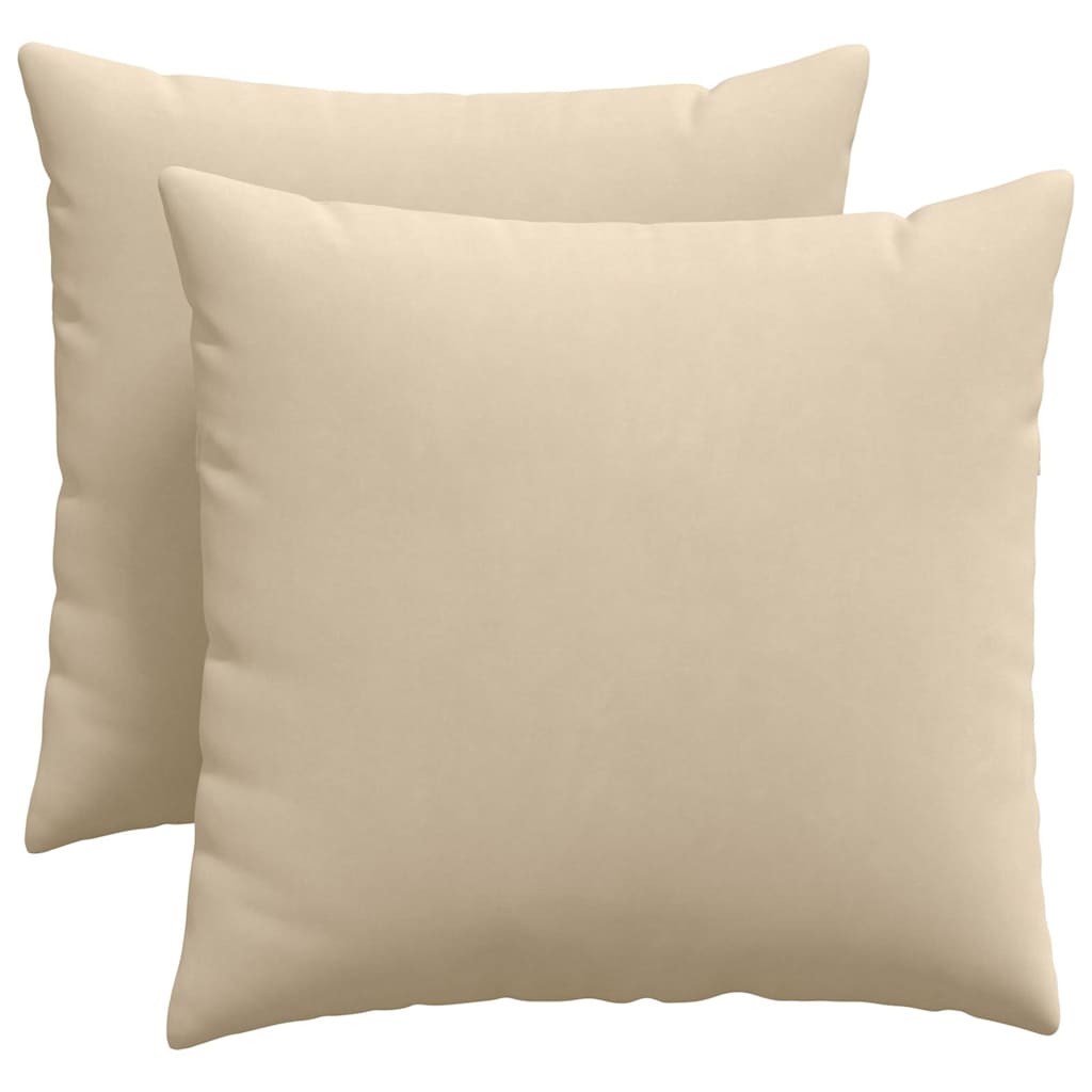 Cuscini per divano VidaXL 2 pezzi in tessuto crema 50 x 50 cm