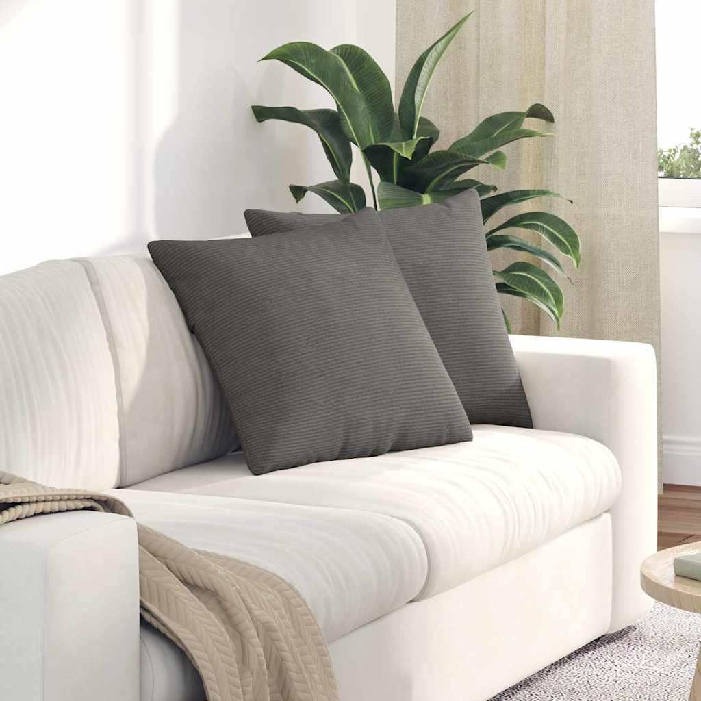 Cuscini per divano VidaXL 2 pezzi in tessuto a corda grigio chiaro 50 x 50 cm