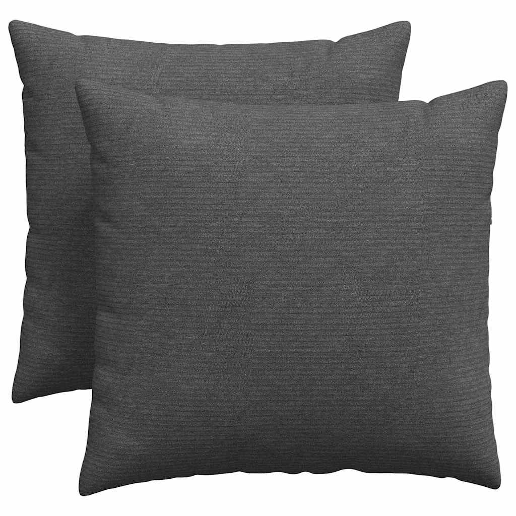 Cuscini per divano VidaXL 2 pezzi in tessuto a corde grigio scuro 50 x 50 cm