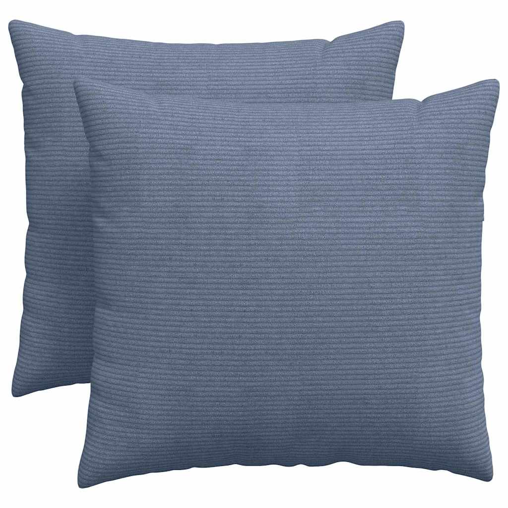 Cuscini per divano VidaXL 2 pezzi in tessuto a corda blu 50 x 50 cm