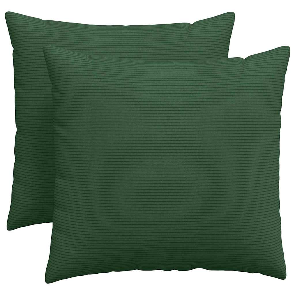 Cuscini per divano VidaXL 2 pezzi in tessuto a corde verde scuro 50 x 50 cm