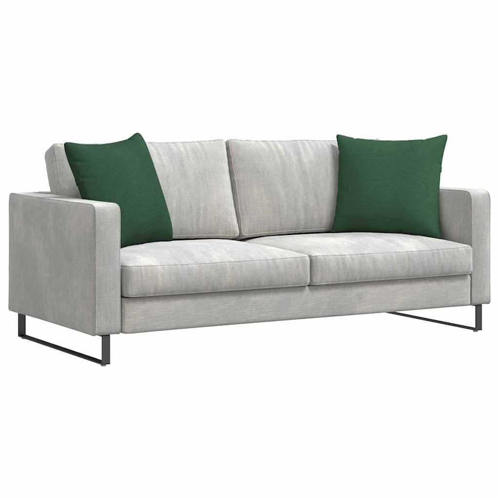 Cuscini per divano VidaXL 2 pezzi in tessuto a corde verde scuro 50 x 50 cm