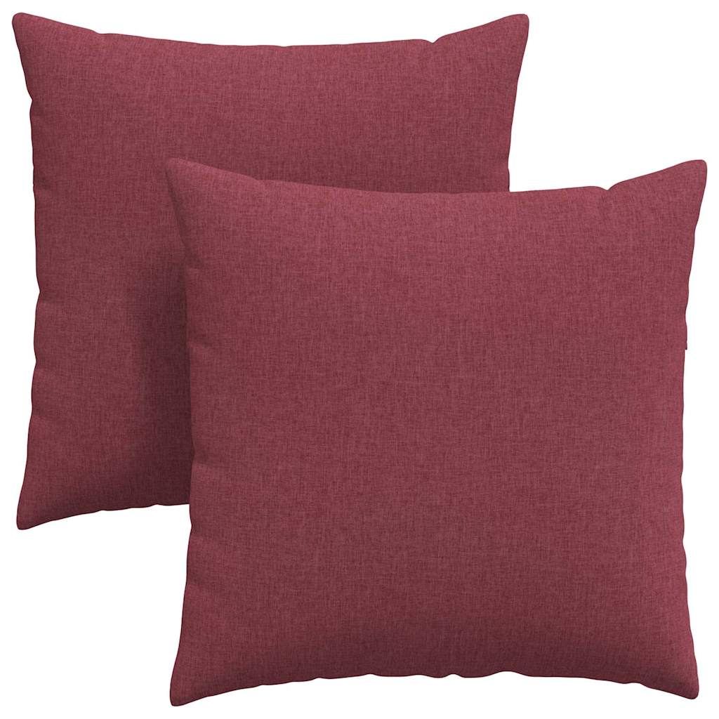 Vidaxl sofa kussens 2 pcs wijnrood 60 x 60 cm stof