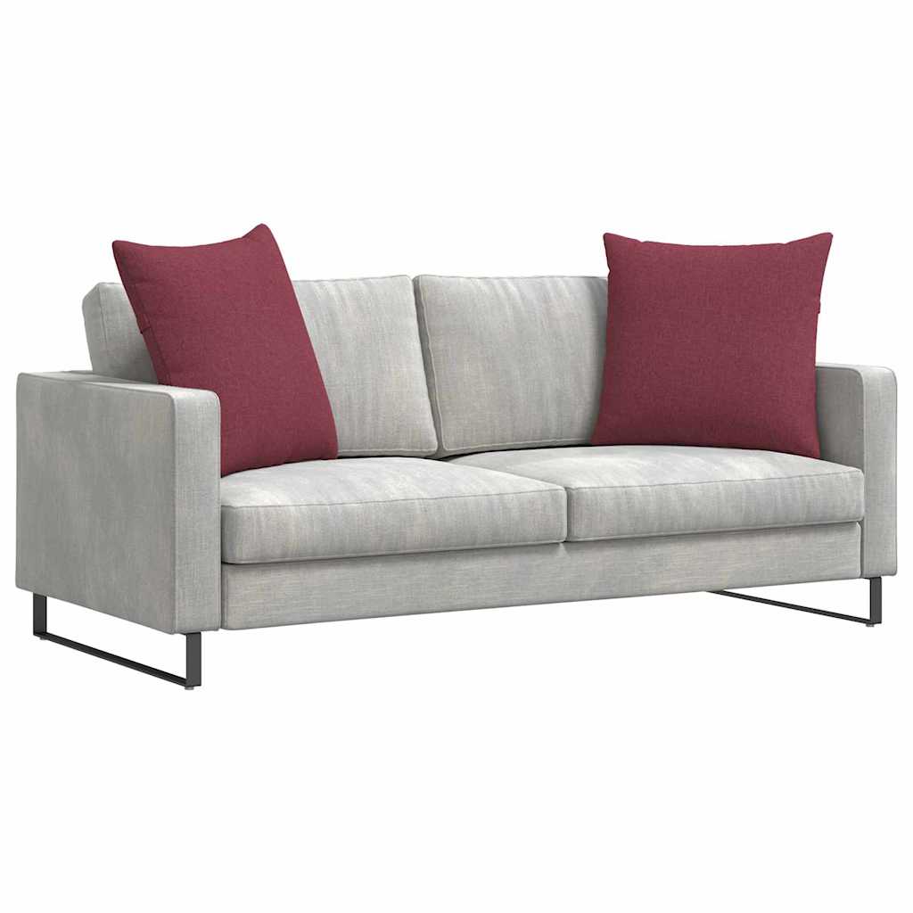 Vidaxl sofa kussens 2 pcs wijnrood 60 x 60 cm stof