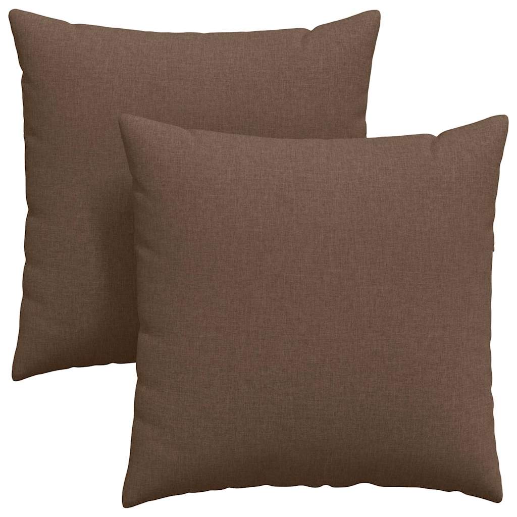 Cuscini per divano VidaXL 2 pezzi in tessuto marrone 60 x 60 cm