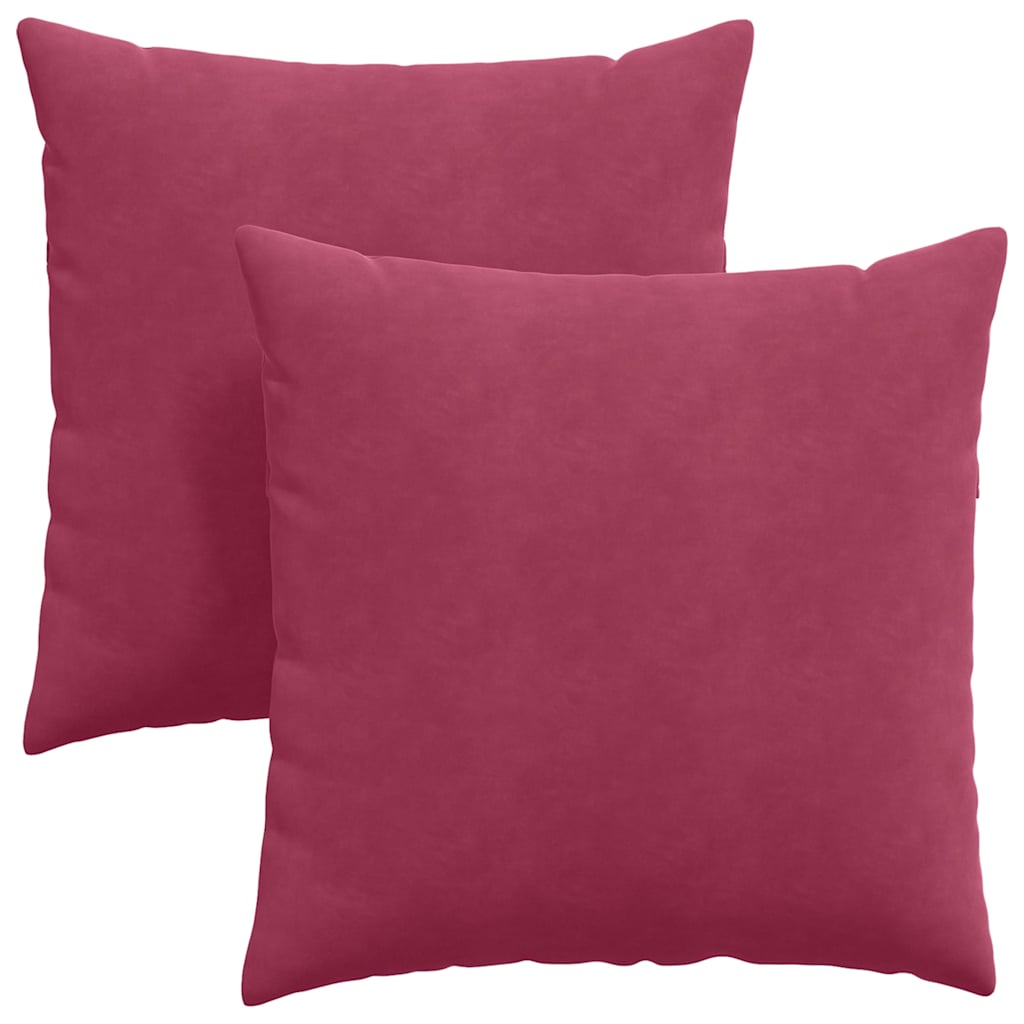 Cuscini per divano VidaXL, 2 pezzi, rosso vino, tessuto in corda 60 x 60 cm