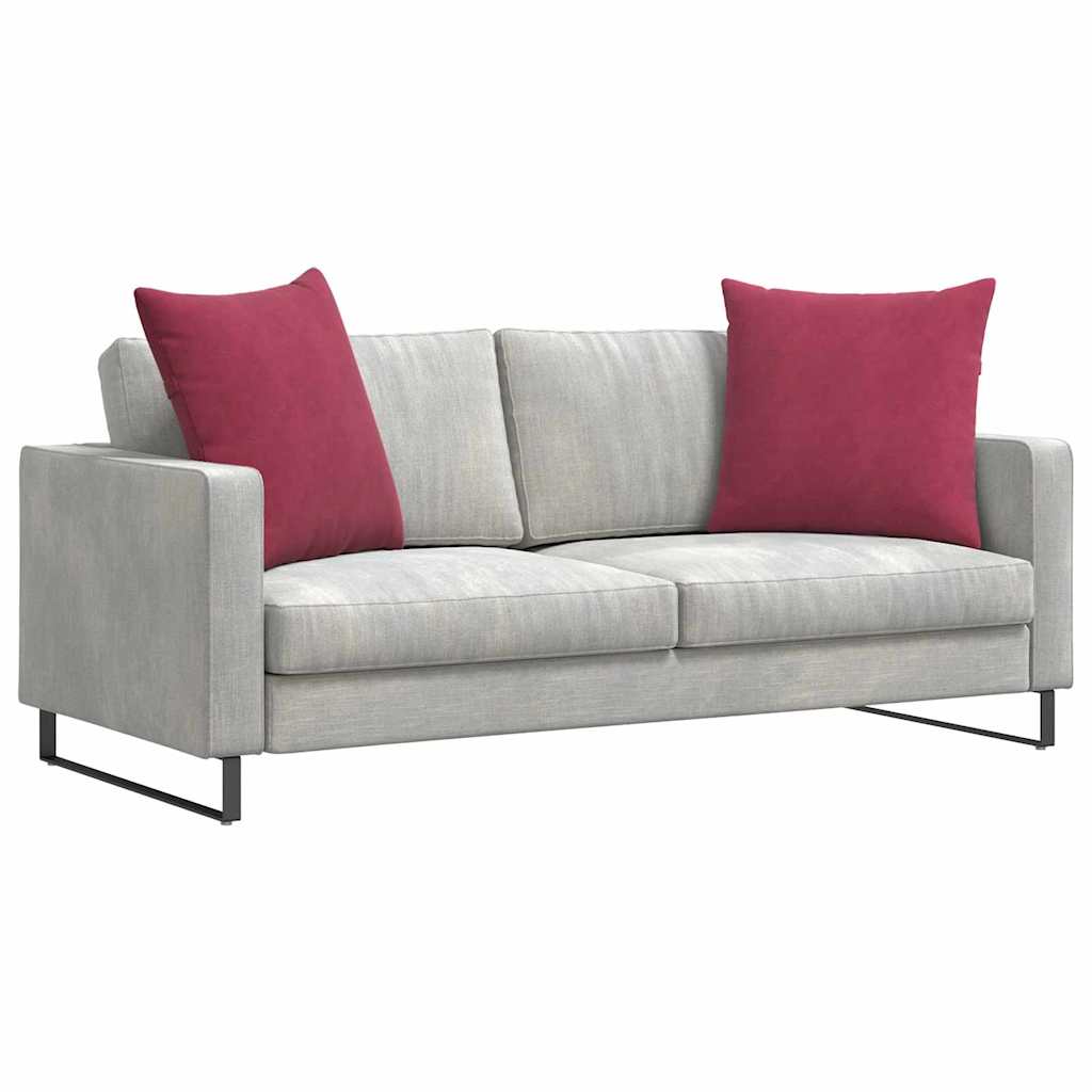 Cuscini per divano VidaXL, 2 pezzi, rosso vino, tessuto in corda 60 x 60 cm