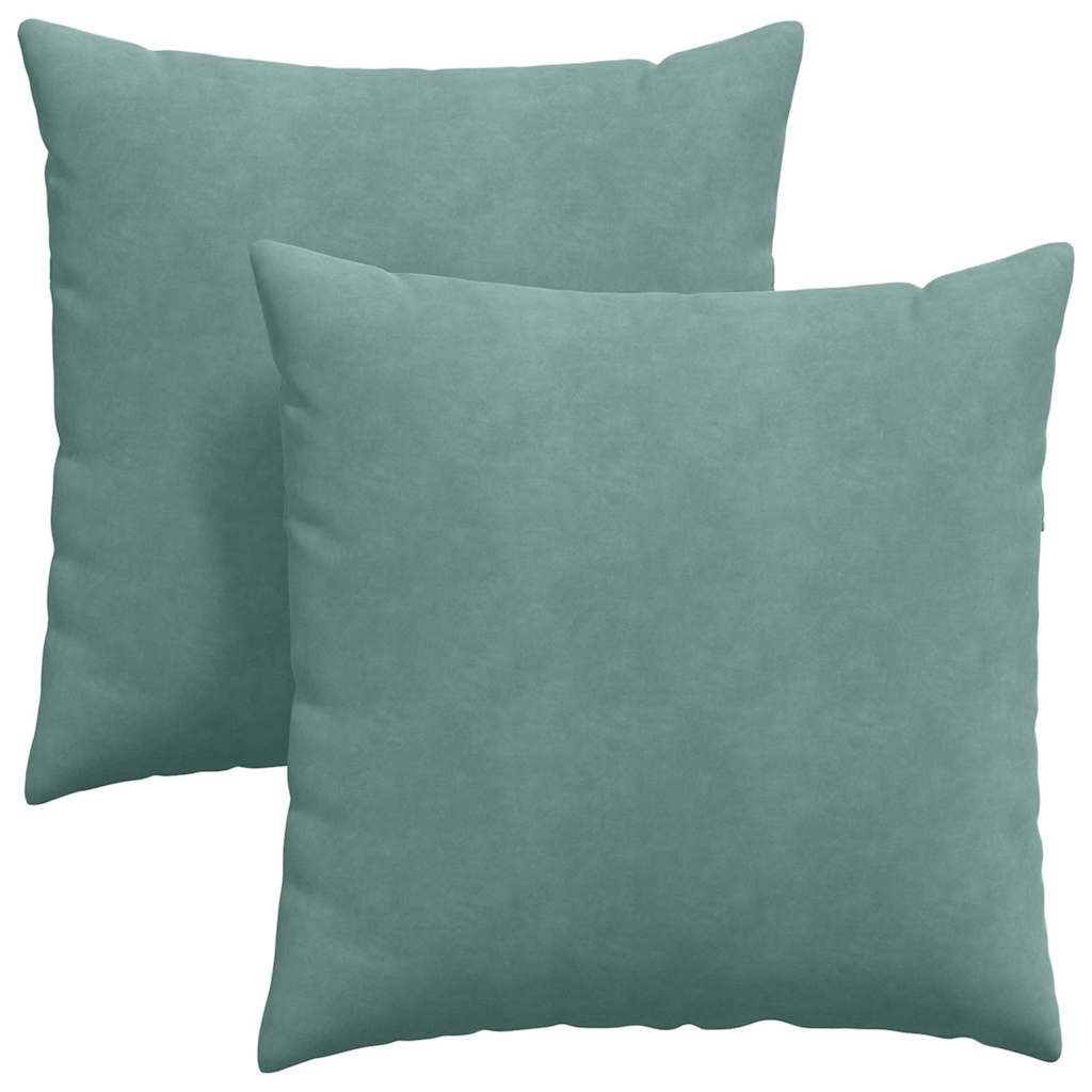 Cuscini per divano VidaXL 2 pezzi in tessuto a corde verde mare 60 x 60 cm