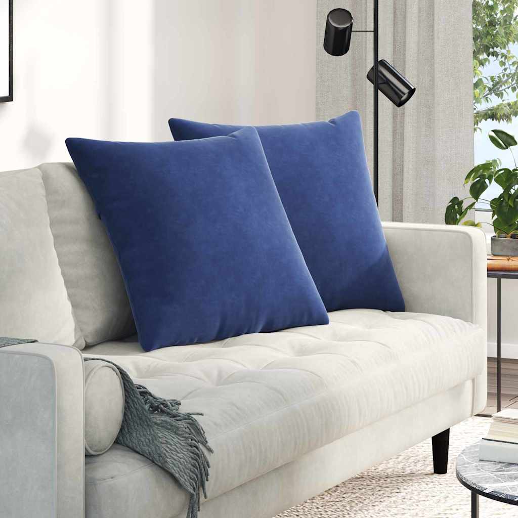 Cuscini per divano VidaXL, 2 pezzi, blu polizia, tessuto a corde 60 x 60 cm