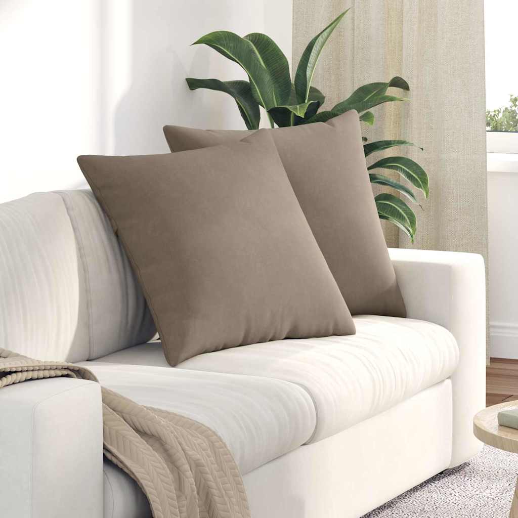 Cuscini per divano VidaXL 2 pezzi in tessuto tortora 60 x 60 cm
