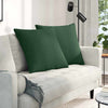 VidaXL cojines de sofá 2 piezas tela de pana verde oscuro 60 x 60 cm