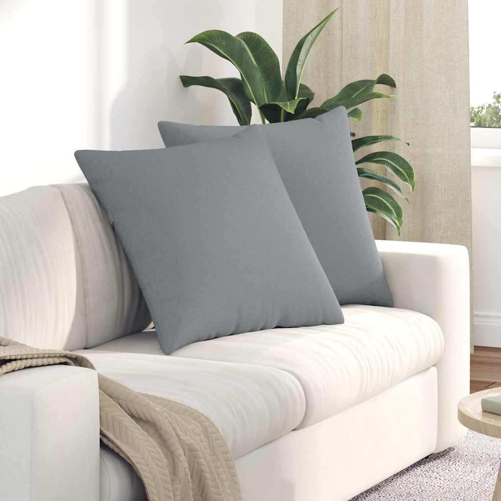Vidaxl sofa kussens 2 pcs lichtgrijs 80 x 80 cm stof