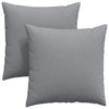 VidaXL cojines de sofá 2 piezas tela gris claro 80 x 80 cm