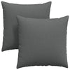 VidaXL cojines de sofá 2 piezas tela gris oscuro 80 x 80 cm