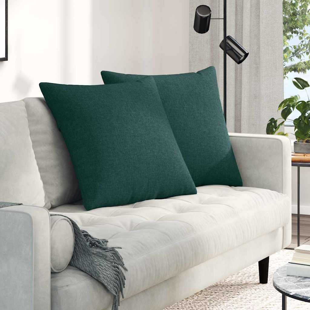 Cuscini per divano VidaXL 2 pezzi in tessuto verde scuro 80 x 80 cm