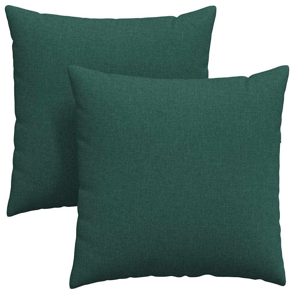 Cuscini per divano VidaXL 2 pezzi in tessuto verde scuro 80 x 80 cm