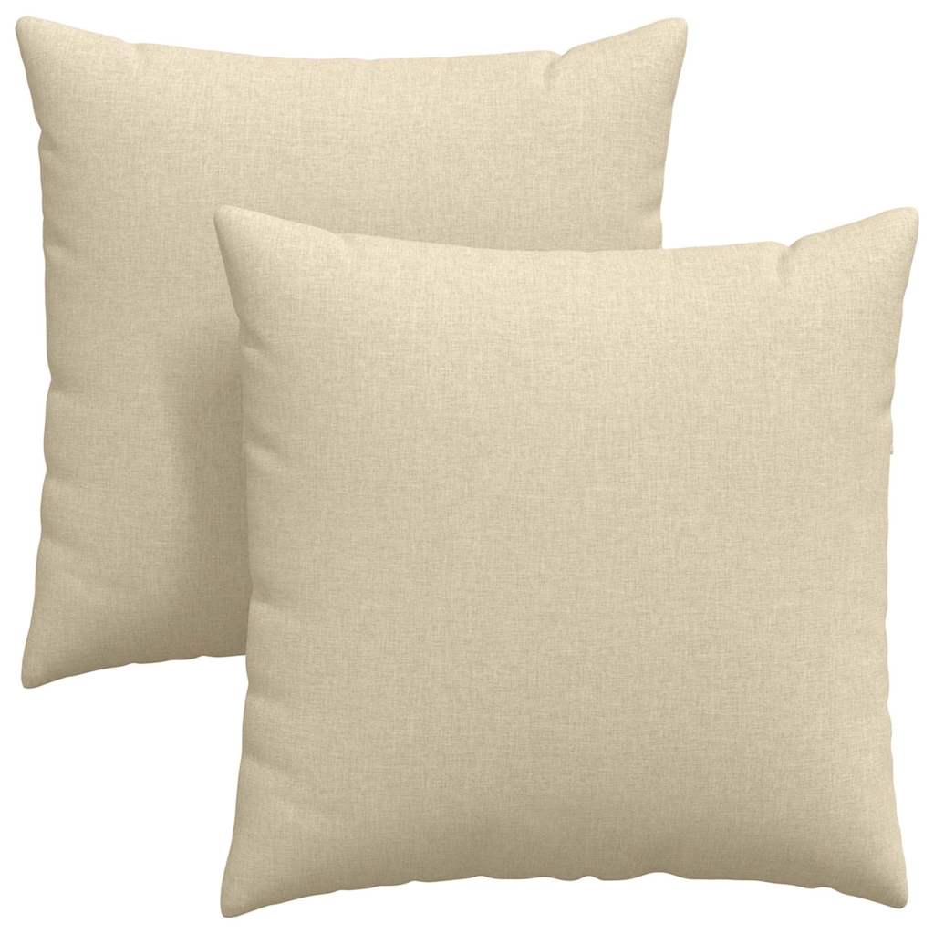 Vidaxl sofa kussens 2 pcs crème 80 x 80 cm stof
