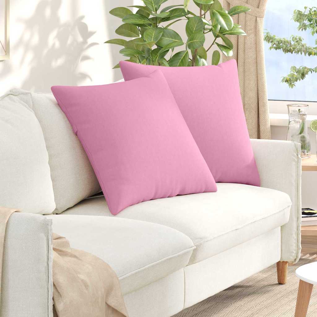 Vidaxl sofa kussens 2 pcs roze 80 x 80 cm stof