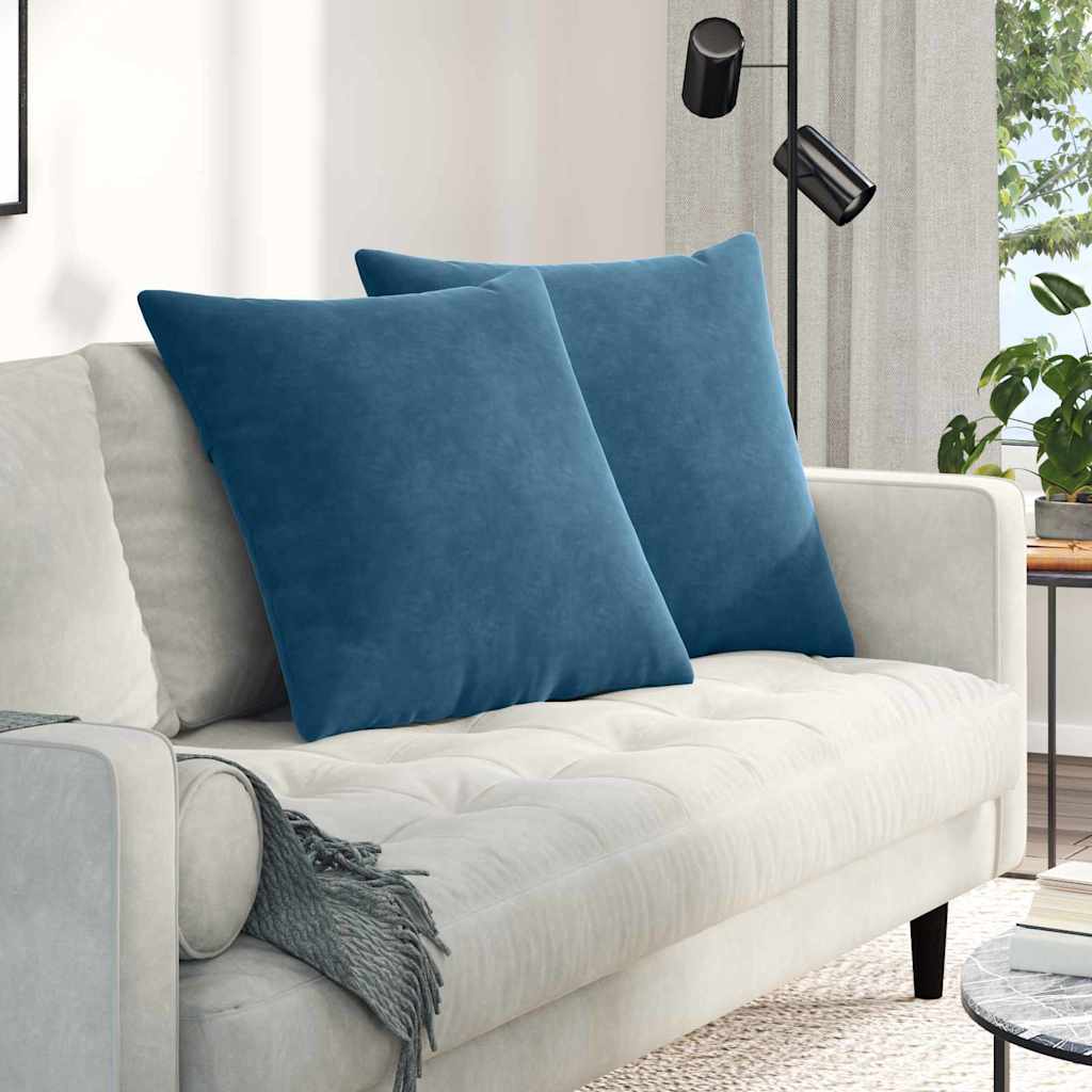 Cuscini per divano VidaXL 2 pezzi blu 80 x 80 cm in tessuto a corda