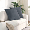 Cuscini per divano VidaXL 2 pezzi in tessuto a corde grigio scuro 80 x 80 cm