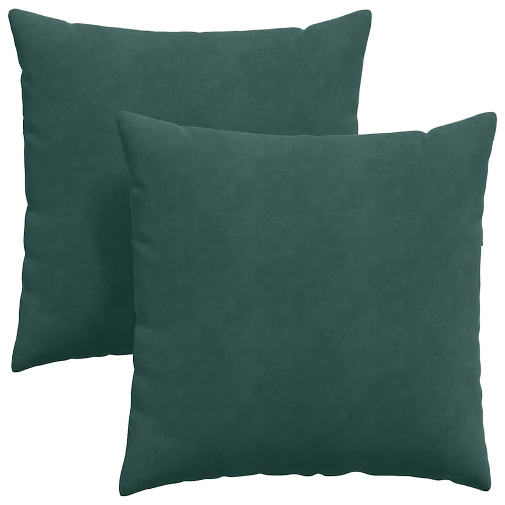 Cuscini per divano VidaXL 2 pezzi in tessuto a corde verde scuro 80 x 80 cm