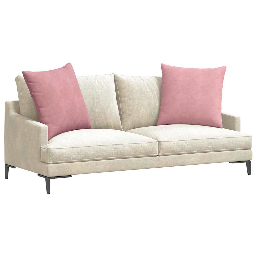 Cuscini per divano VidaXL 2 pezzi in tessuto a corda rosa 80 x 80 cm