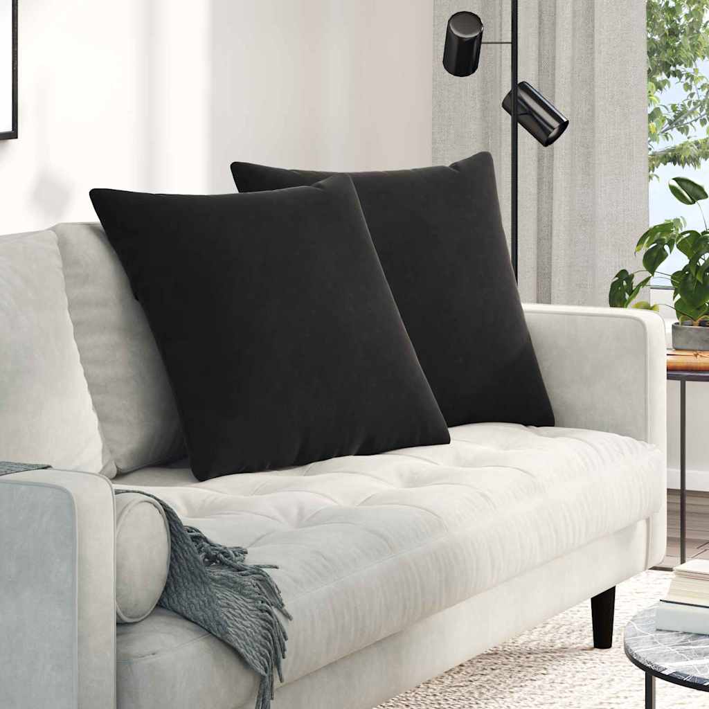 Cuscini per divano VidaXL 2 pezzi in tessuto corda nero 80 x 80 cm