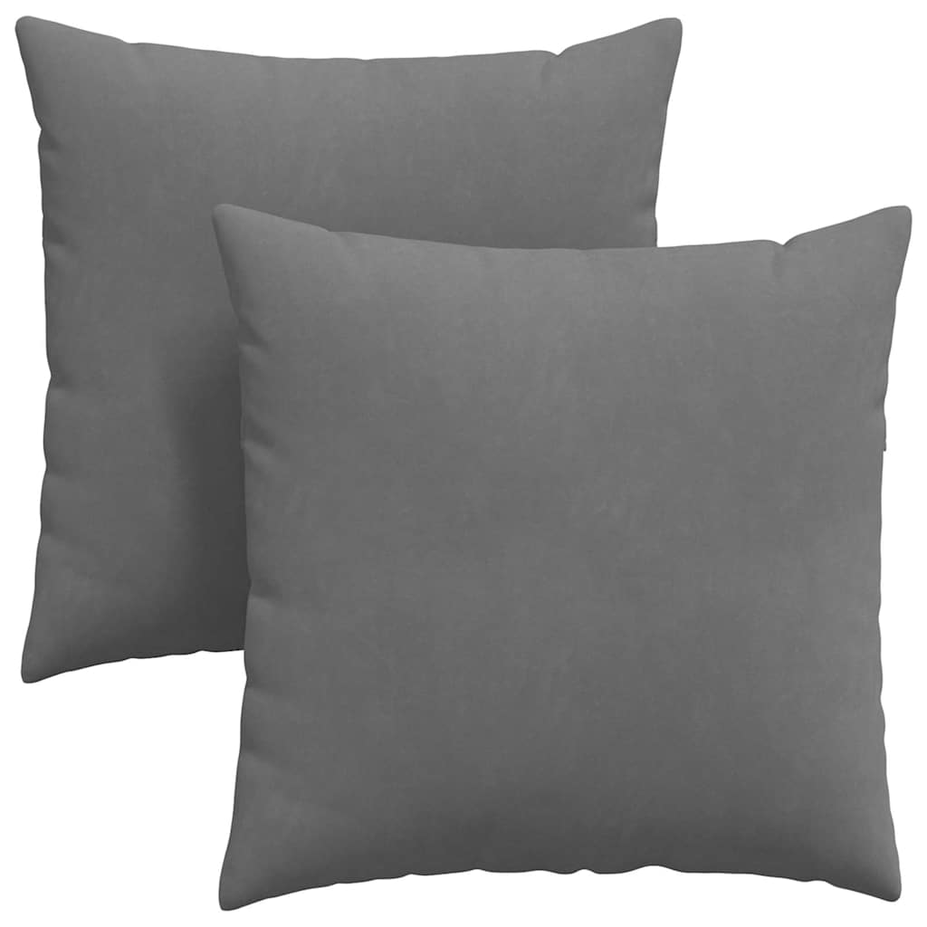 Cuscini per divano VidaXL 2 pezzi in tessuto grigio scuro 80 x 80 cm